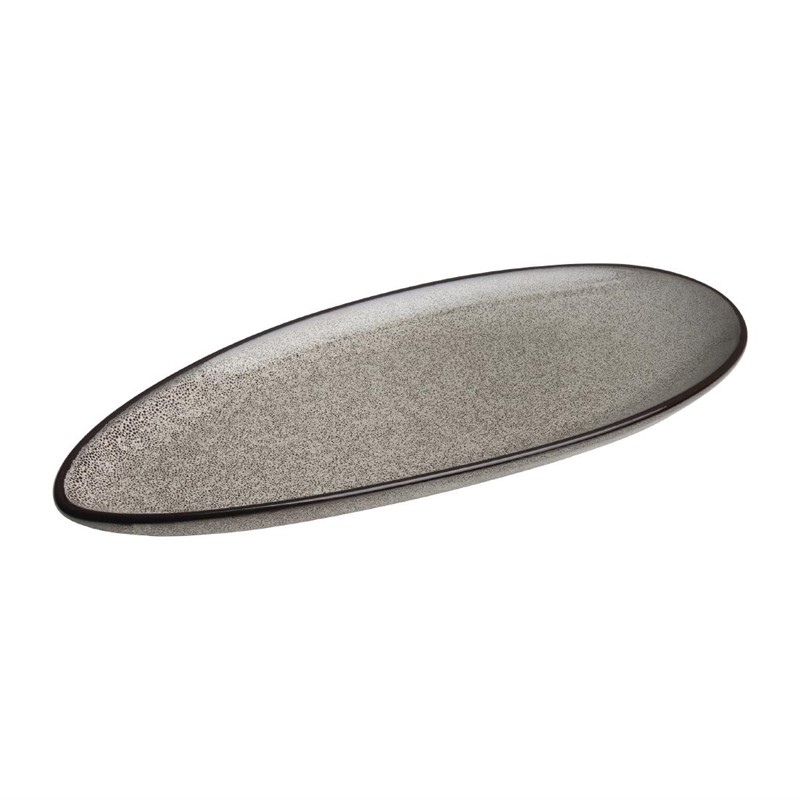 Assiettes feuille Olympia Mineral 305mm (Lot de 6)