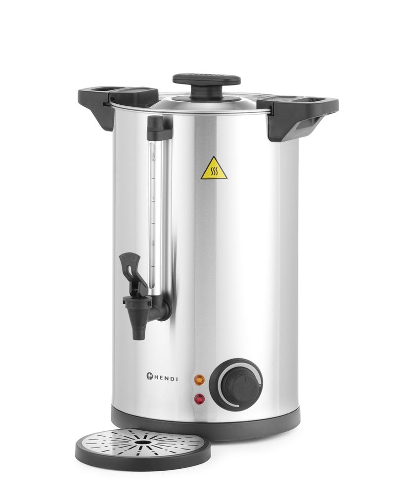 Distributeur à boissons chaudes à double paroi , HENDI, ≈ 60 tasses en 40 min., 9L, 220-240V/1500W, 340x315x(H)430mm