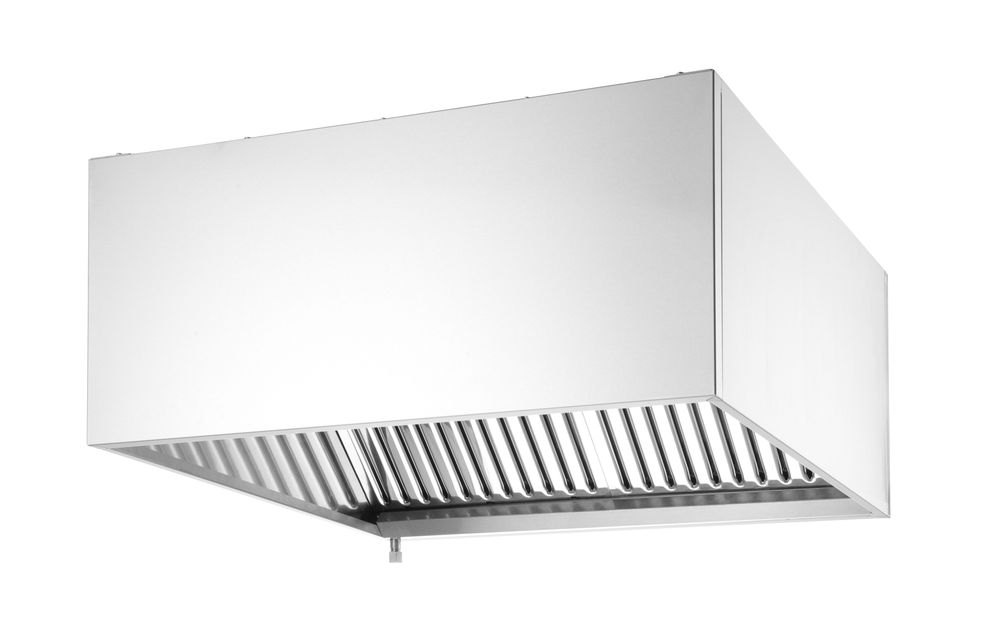 Hotte aspirante murale , HENDI, Argent, 1205x1000x(H)450mm, Rectangulaire
