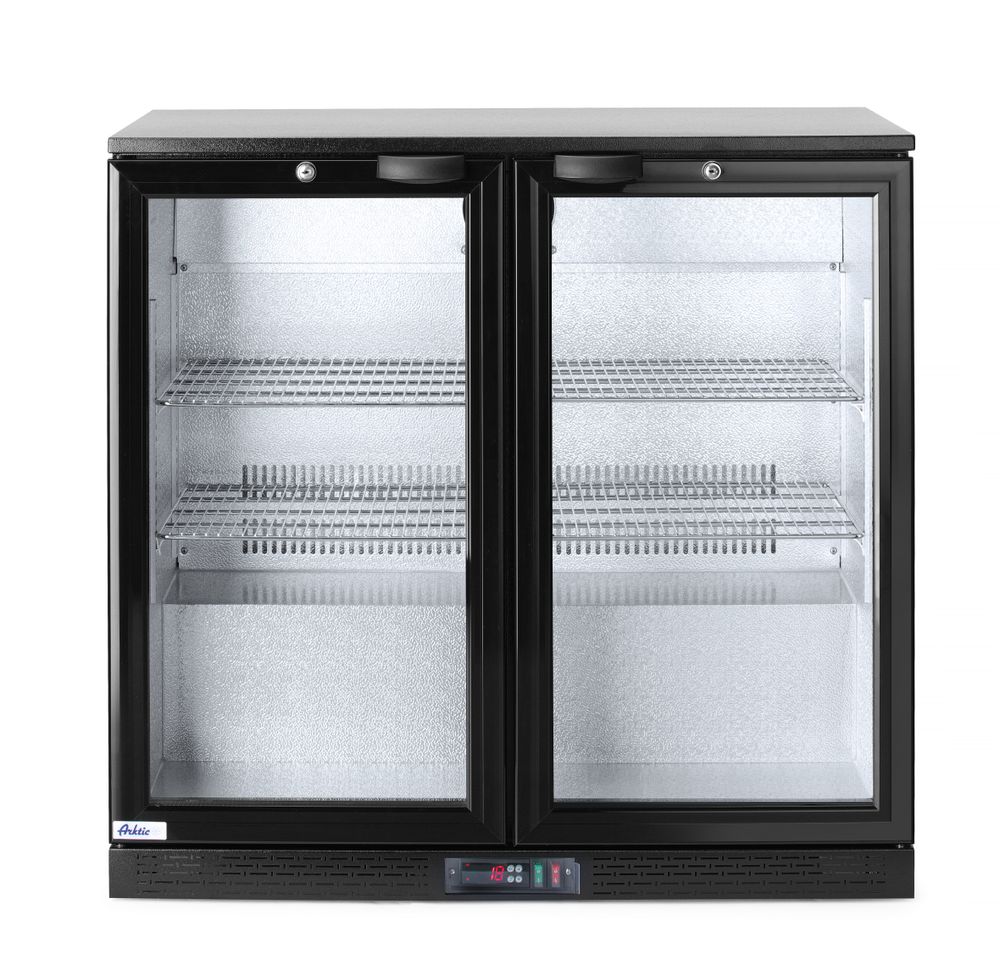 Arrière de bar double porte, Arktic, 158L, Noir, 220-240V/160W, 900x530x(H)870mm