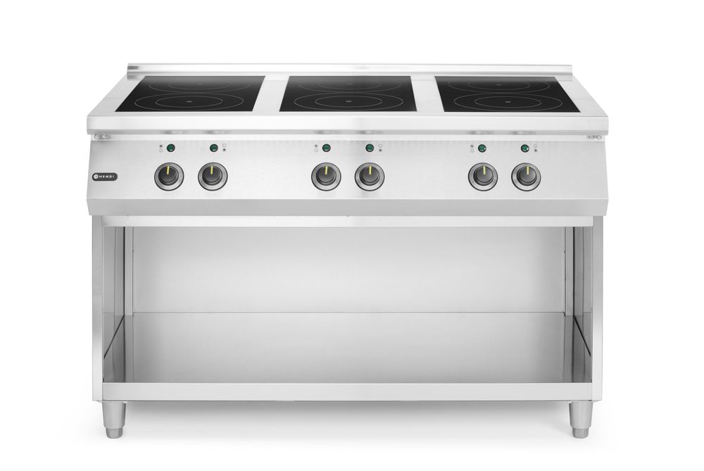 Cuisinière à induction avec 6 foyers, HENDI, 400V/25500W, 1200x700x(H)890mm
