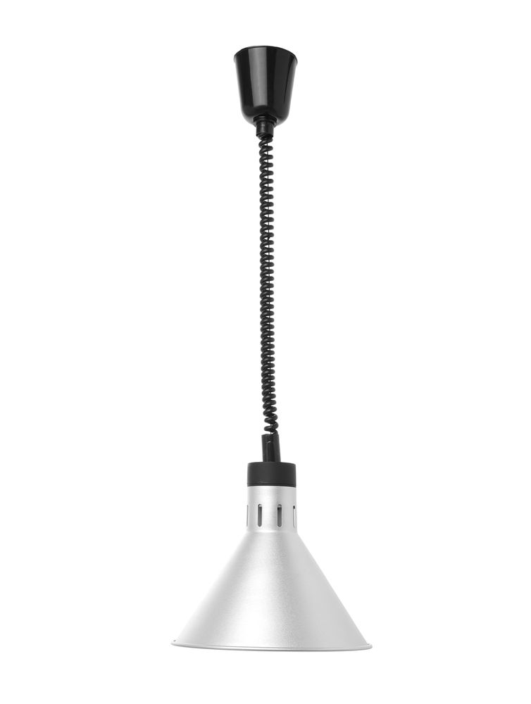 Lampe chauffante réglable, conique, HENDI, Argent, 230V/250W, ⌀275x(H)250mm