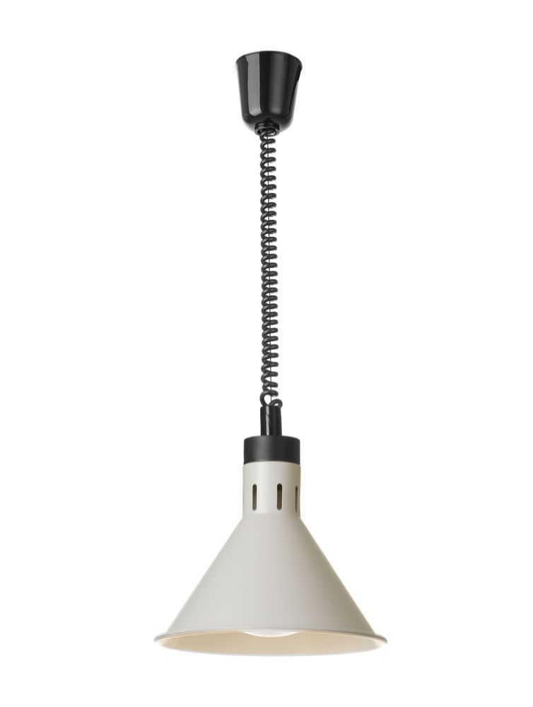 Lampe chauffante réglable, conique, HENDI, Blanc, 230V/250W, ⌀275x(H)250mm