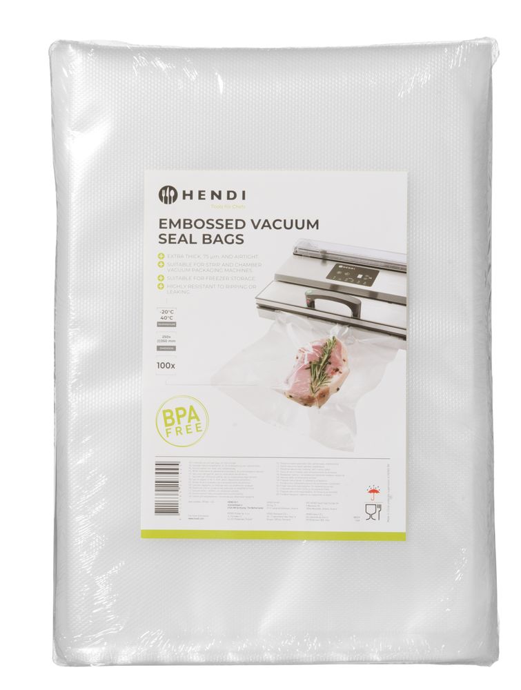 Sacs sous vide gaufrés, HENDI, 100 u., 250x350mm